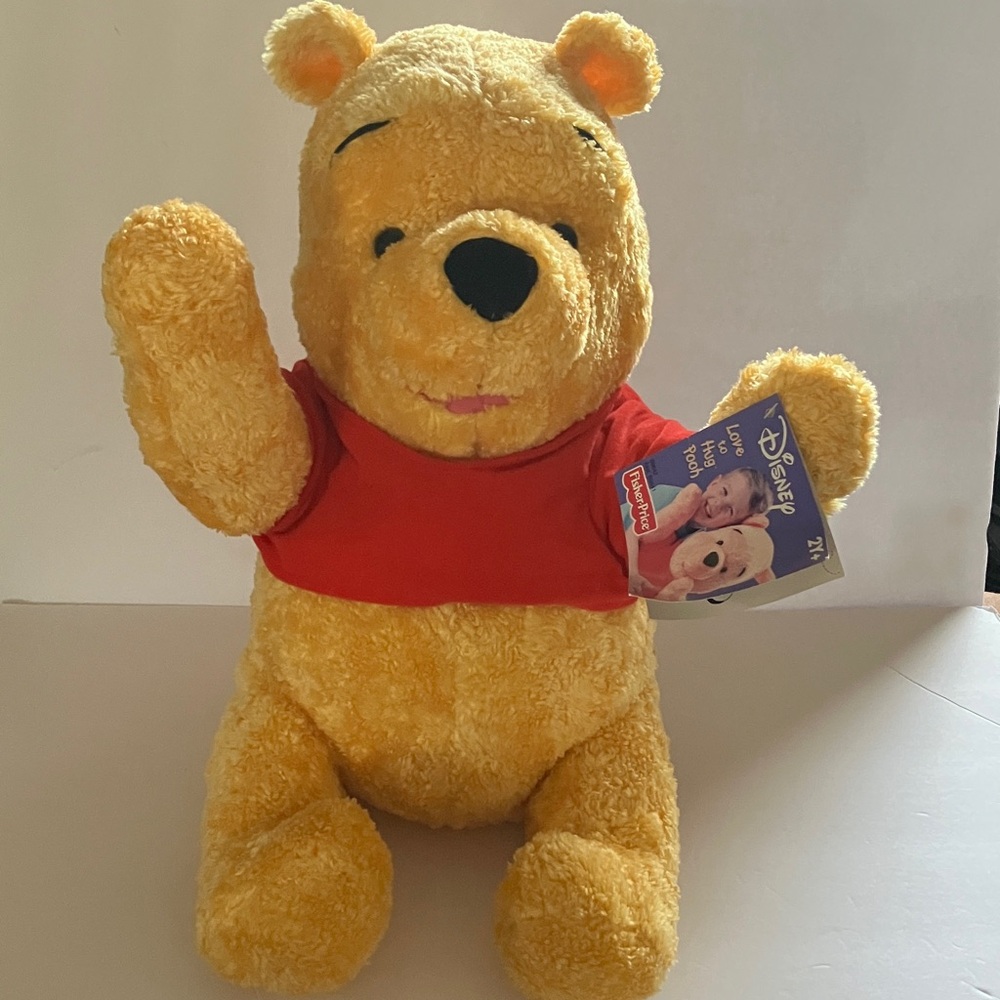Vtg. Talking Love to Hug Winnie the Pooh Plush XL 19” x 11”